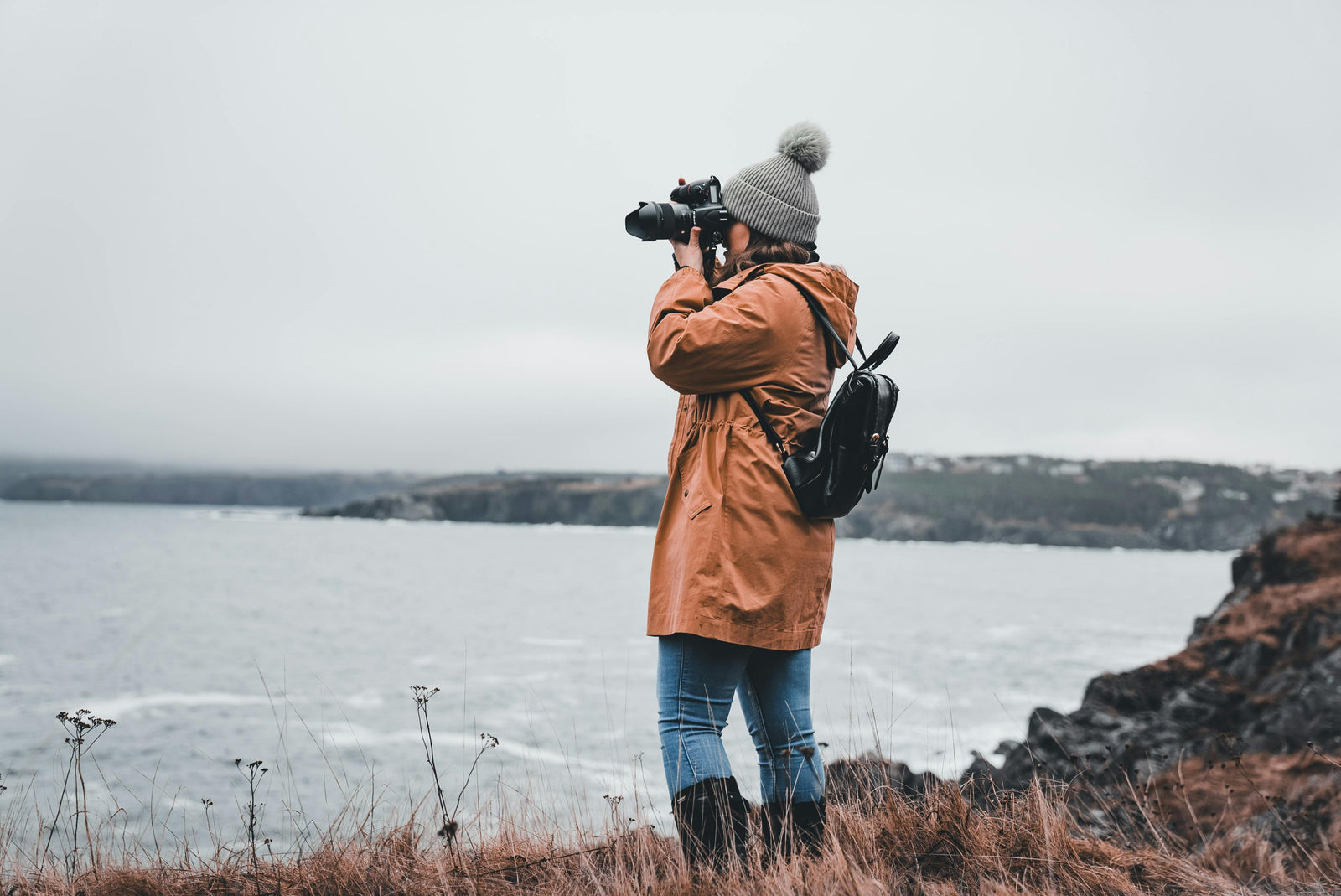 Photographer shooting outdoors