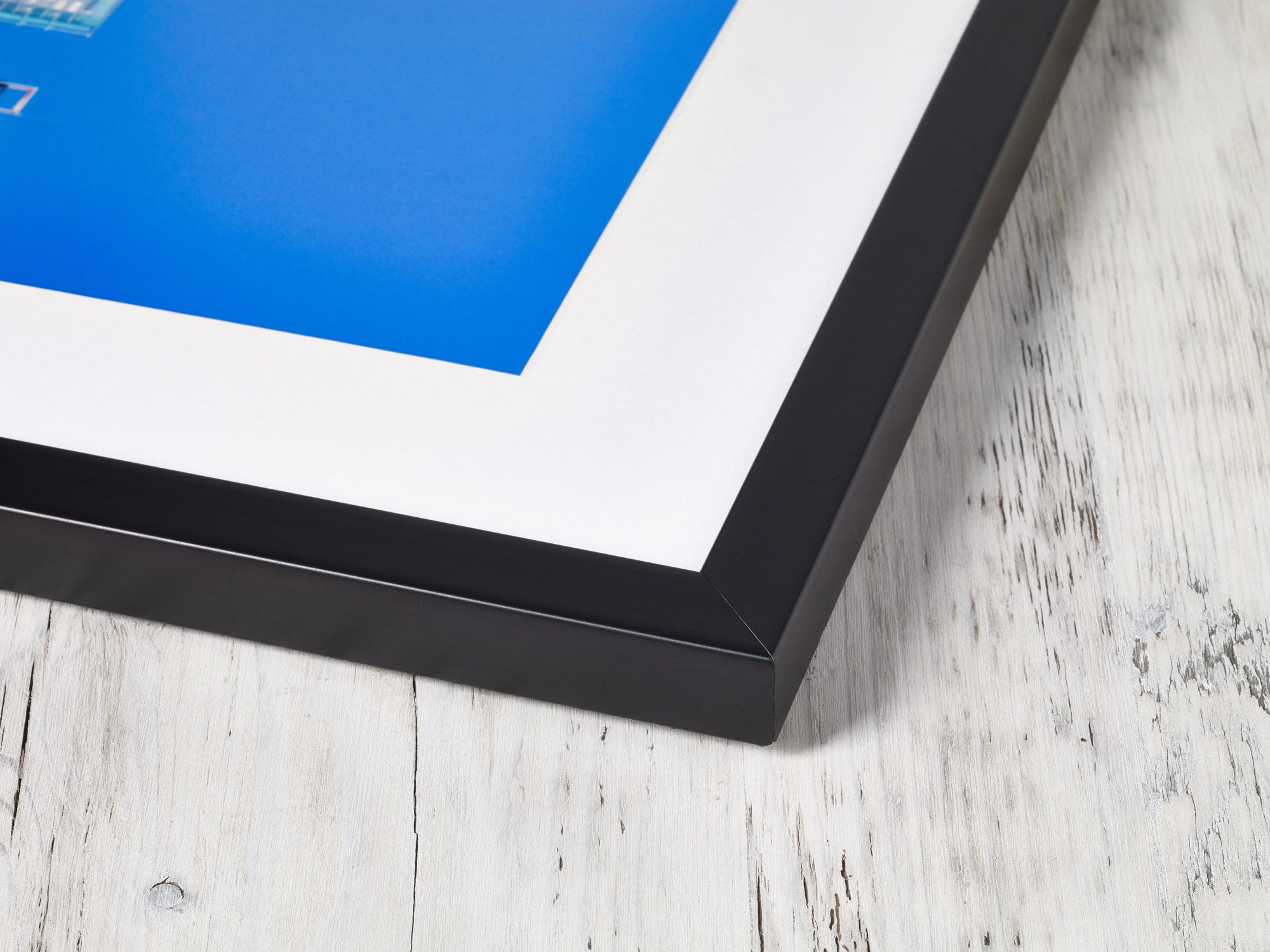 Close-up of a dark frame profile